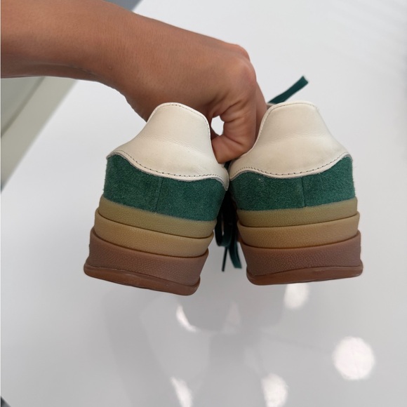 Adidas Gazelle Green and White Women's Sneakers - Picture 3 of 8